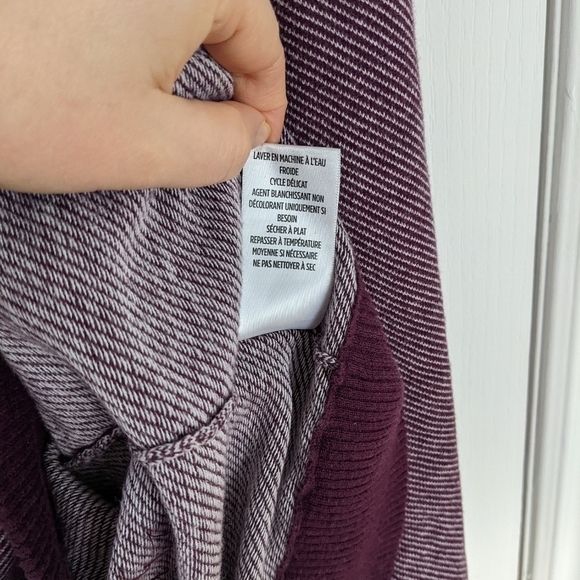 Robert Graham 1/4 zip burgundy striped sweater rainbow stand collar XXL - Picture 10 of 11